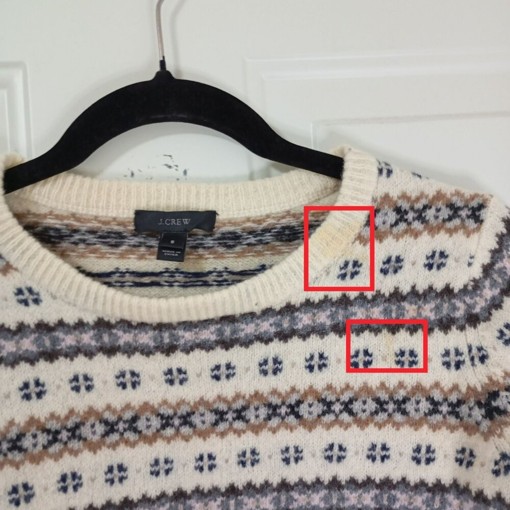 J. Crew Sweater 100% Lambs Wool Womens Size Small Fair Isle - Picture 5 of 10